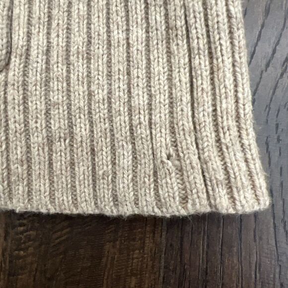 Eddie Bauer Seattle Sweater Womens Med Beige Fair Isle Cardigan Buttons Pocket - Picture 9 of 9